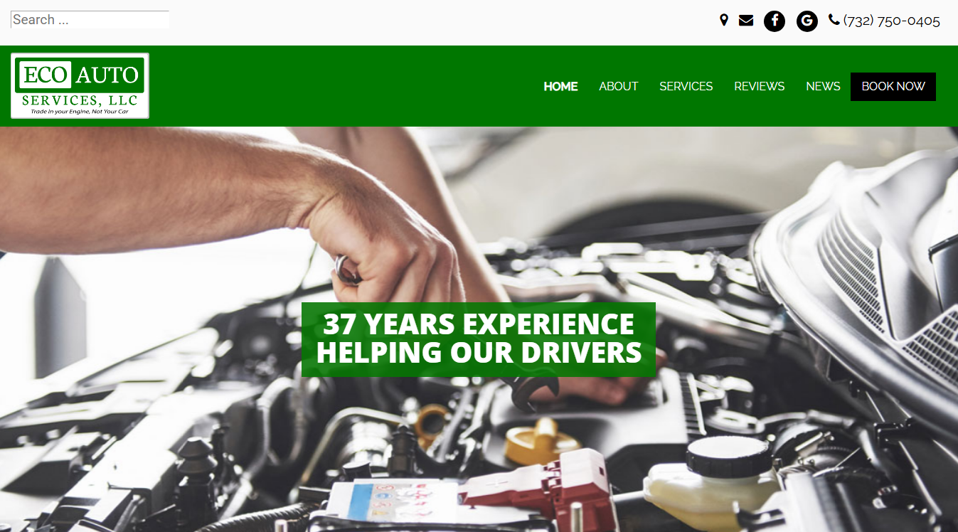 Website screenshot for Electric Vehicle Charging Station