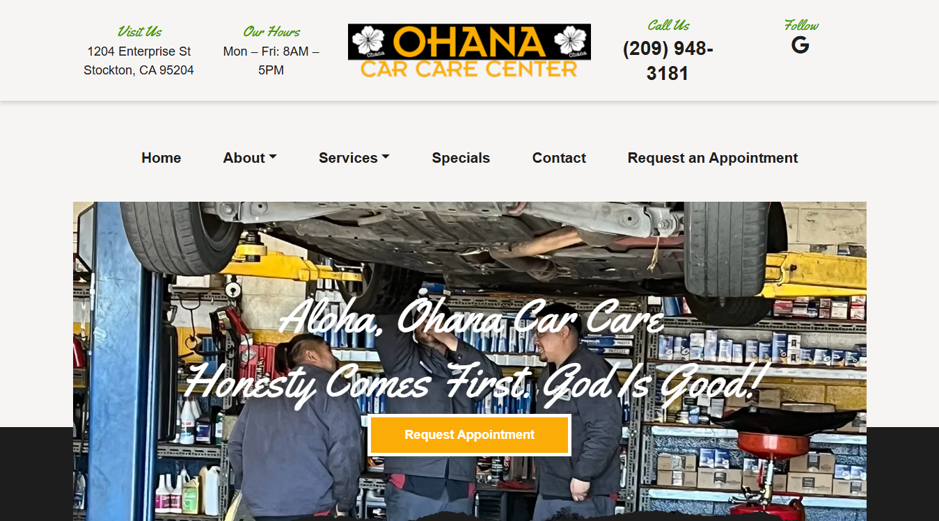 Website screenshot for Eleete Automotive