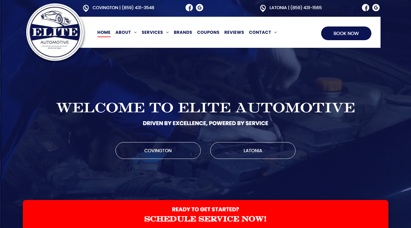 Screenshot of Elite Automotive