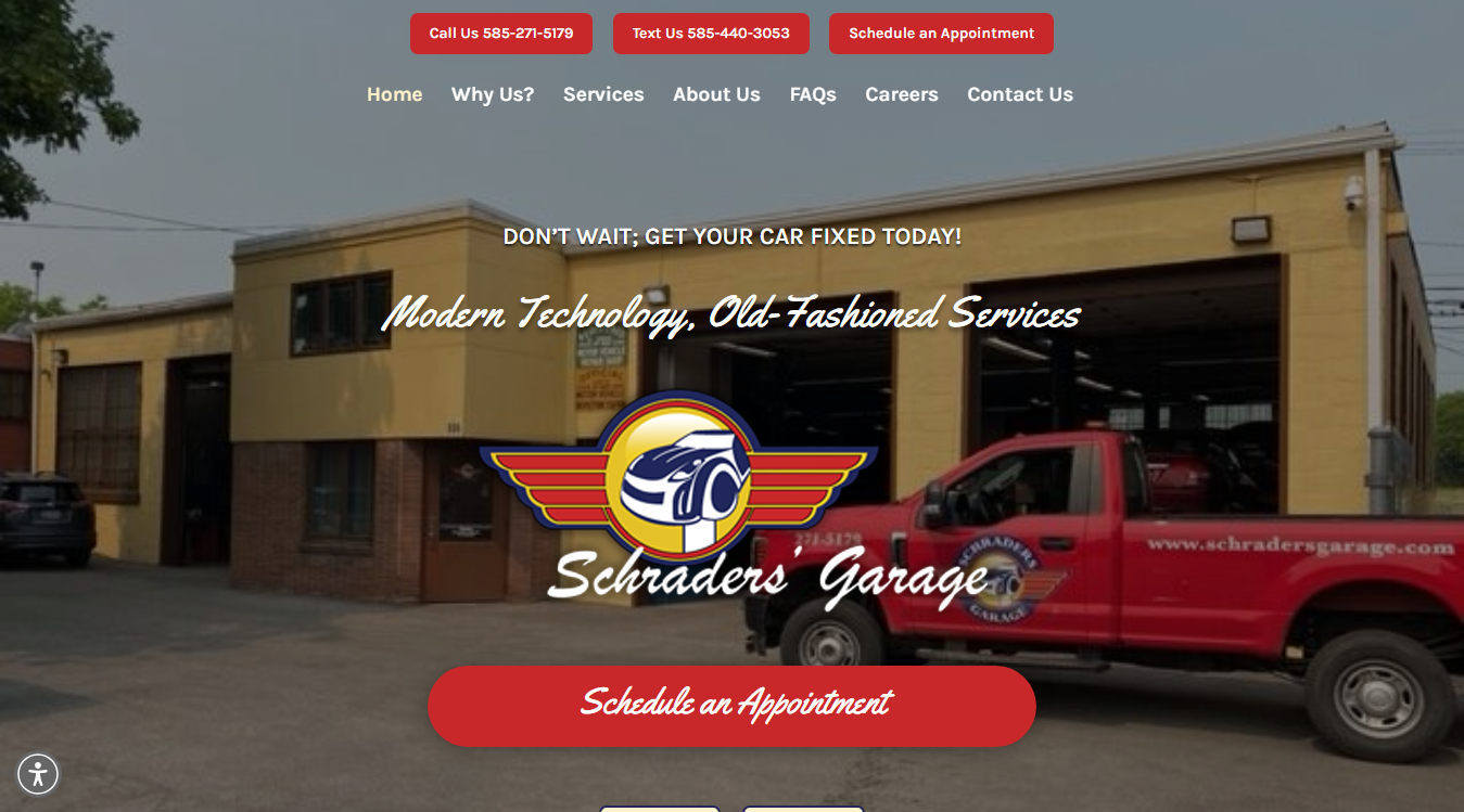 Website screenshot for Elk Mountain Motors