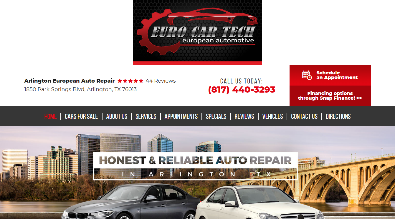 Screenshot of Euro Car Tech