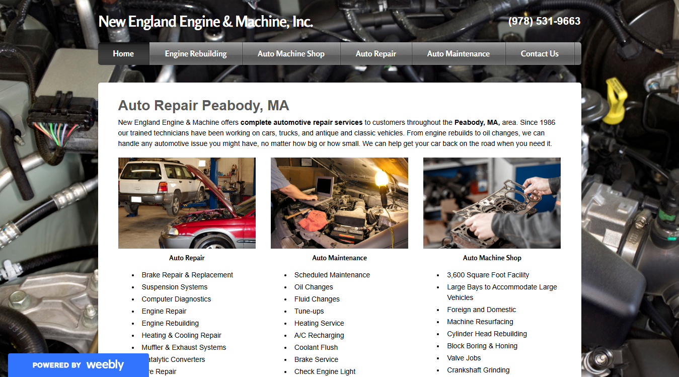 Website screenshot for European Auto Service