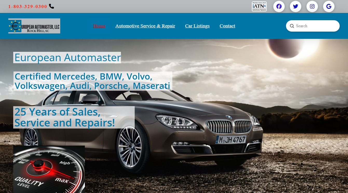 Screenshot of European Automaster LLC