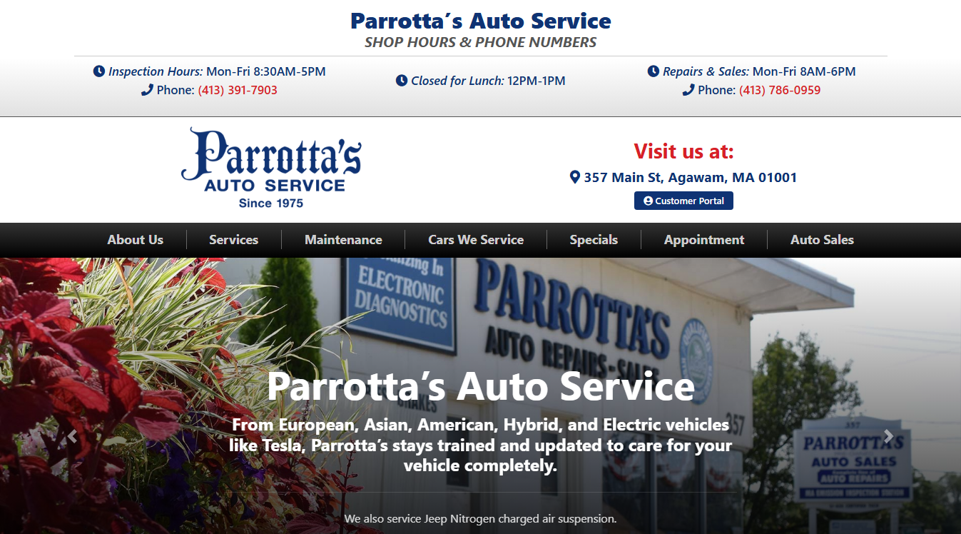 Website screenshot for EV Connect Charging Station