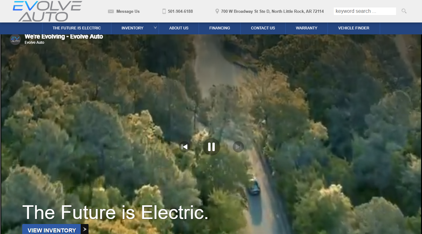 Screenshot of Evolve Auto