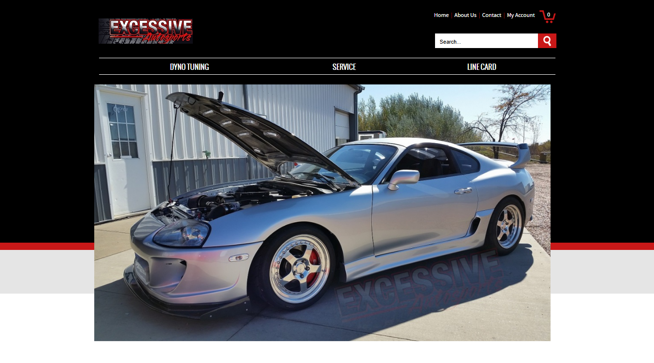 Website screenshot for Excessive Autosports