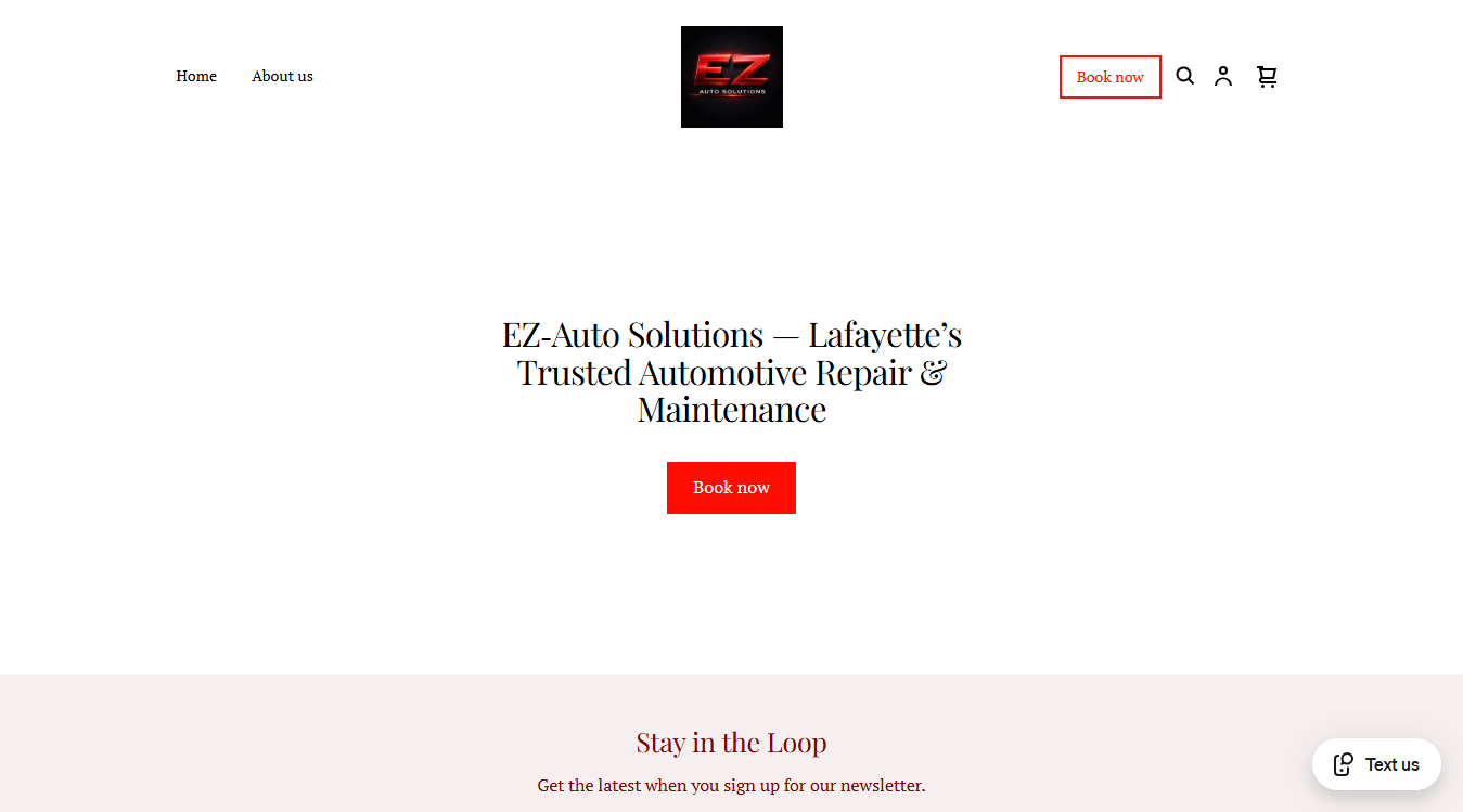 Website screenshot for Ez-Auto Solutions