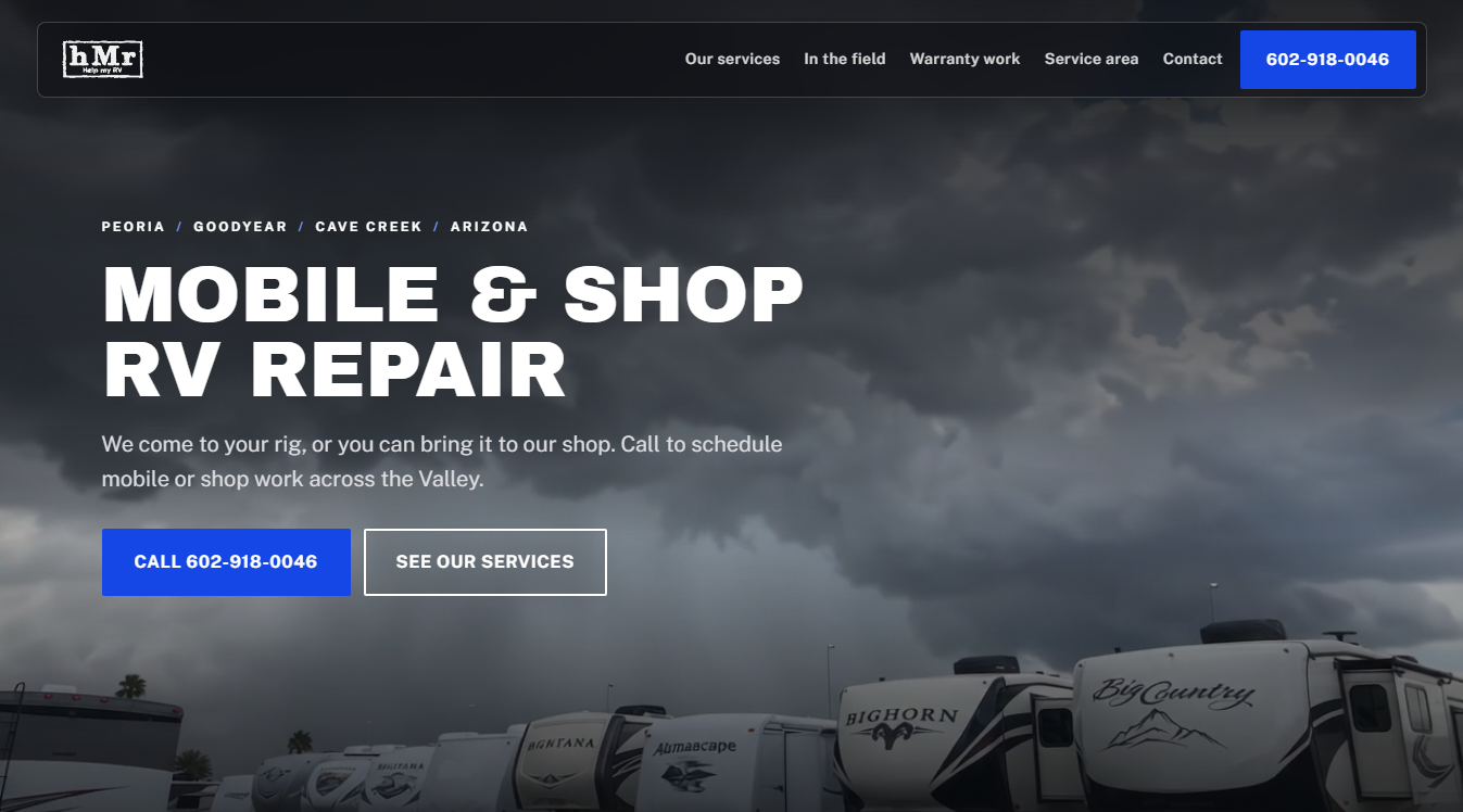 Website screenshot for G&E Auto Service Center LLC.