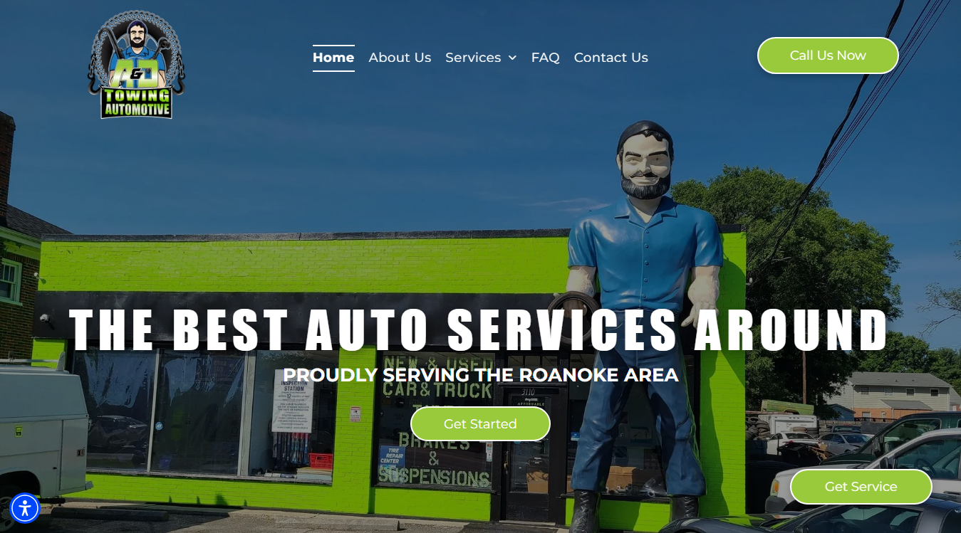 Website screenshot for G & M Starter & Alternator Services
