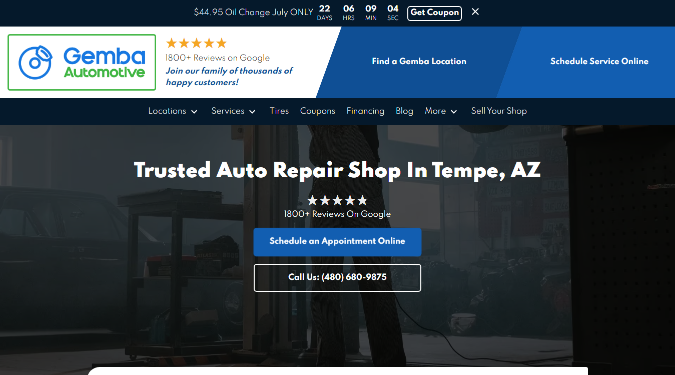 Screenshot of Gemba Automotive