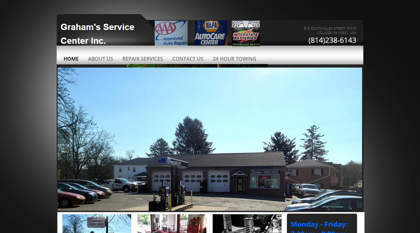 Screenshot of Graham's Service Center