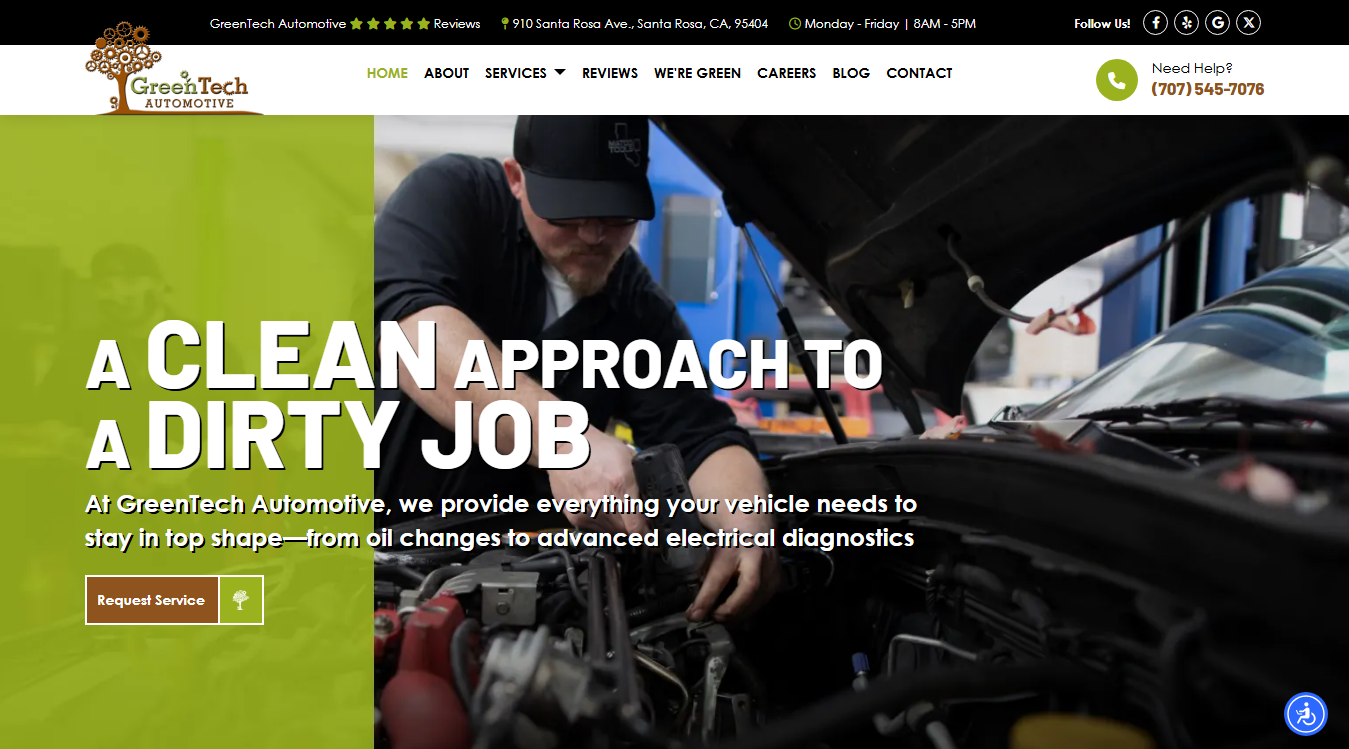 Screenshot of GreenTech Automotive