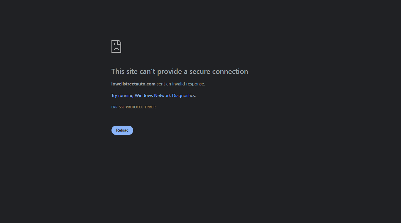 Website screenshot for Hightech Auto Electric