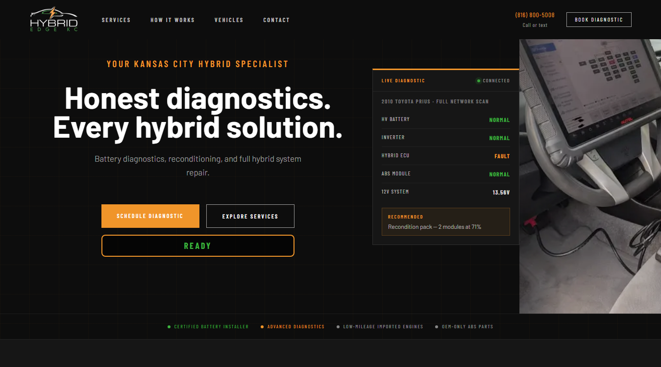 Screenshot of HybridEdge KC
