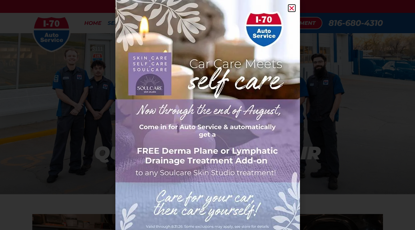 Screenshot of I-70 Auto Service - Auto Repair Kansas City, MO