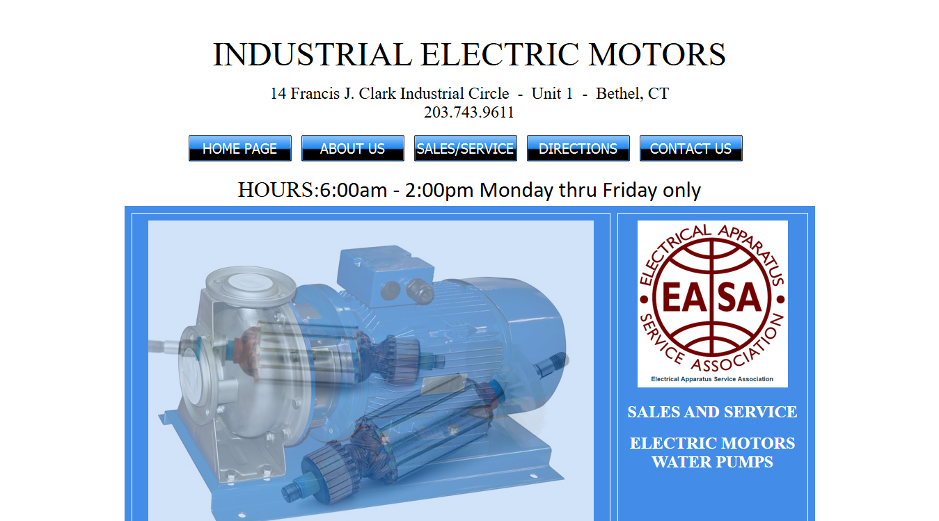 Screenshot of Industrial Electric Motors Inc