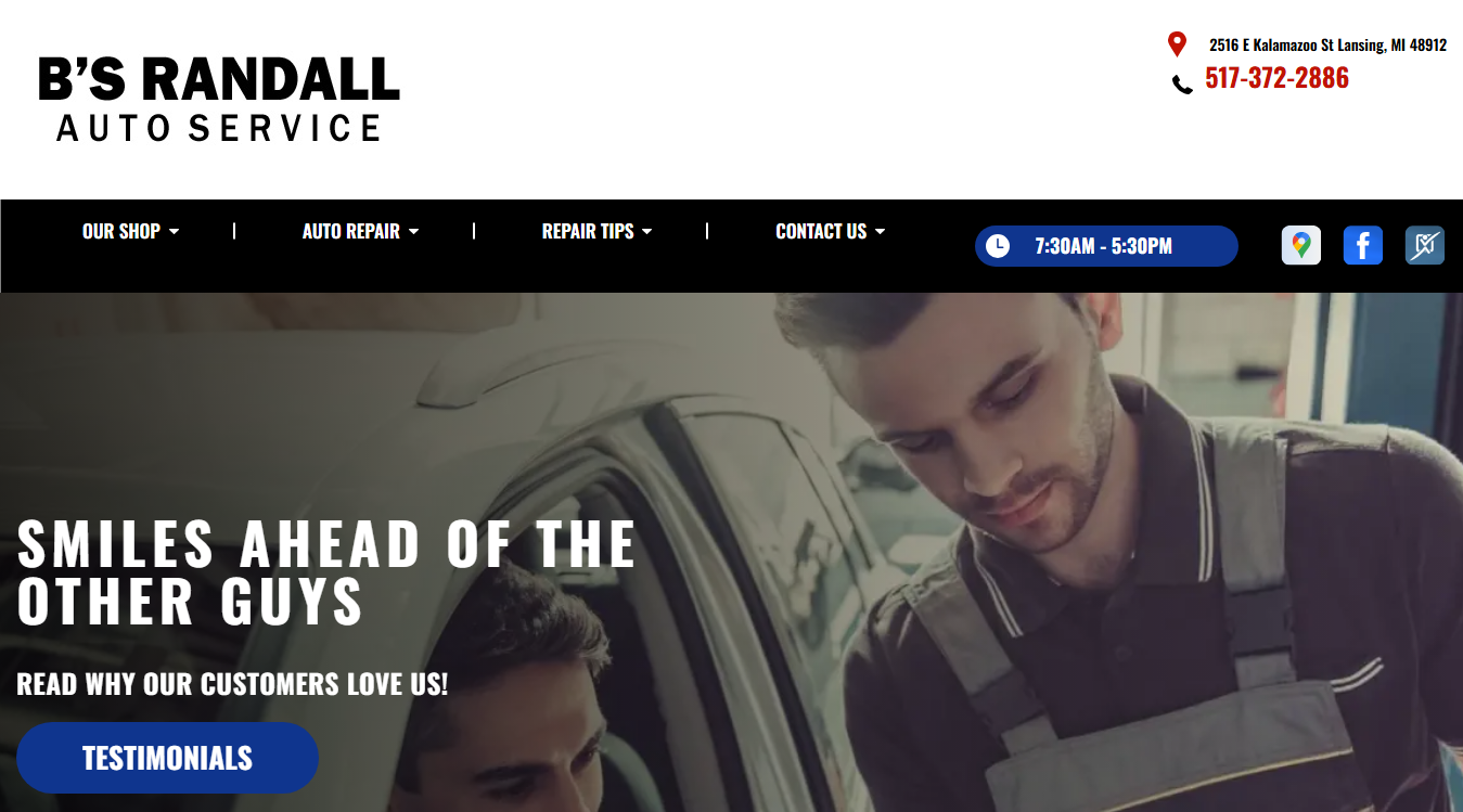 Website screenshot for J.L Automotive and Mobile RV Repair LLC