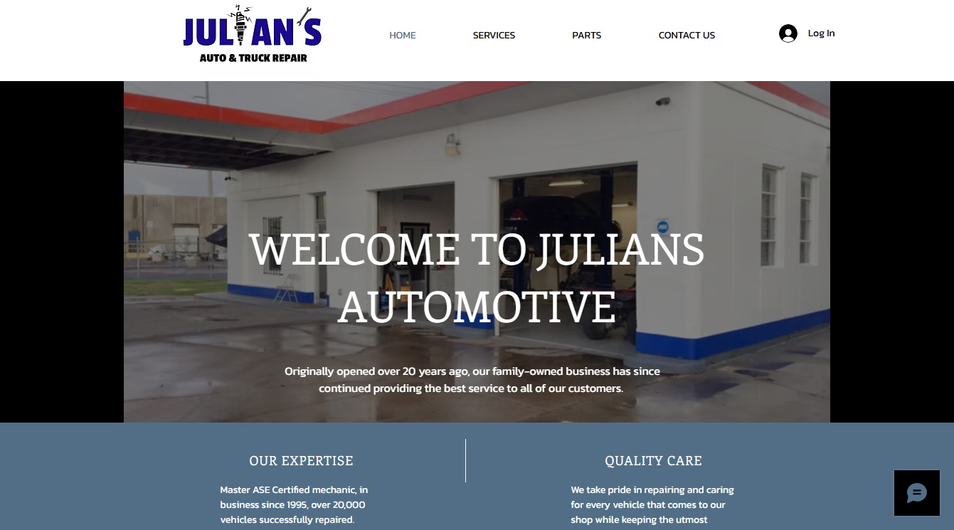 Screenshot of Julian's Auto, Diesel Truck & Hybrid Repair, EV