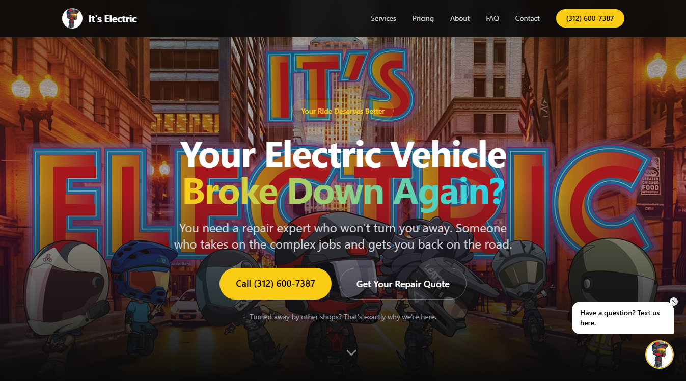 Website screenshot for Kansas Battery & Ignition