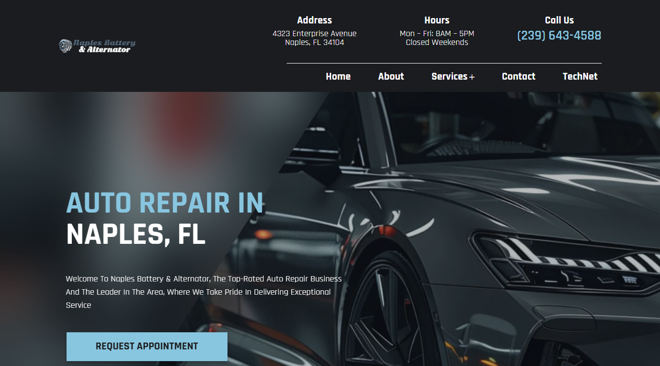 Website screenshot for Kapolei Auto Repair