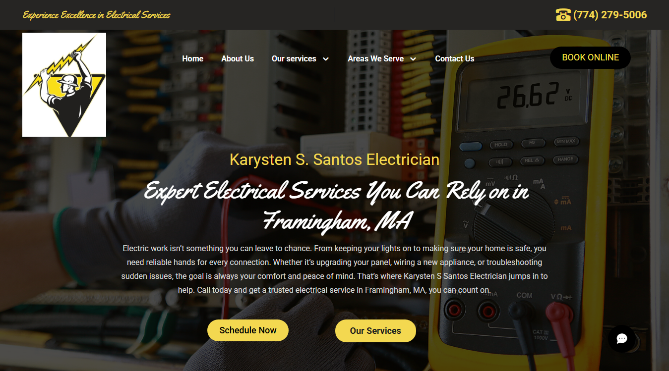 Screenshot of Karysten S. Santos Electrician