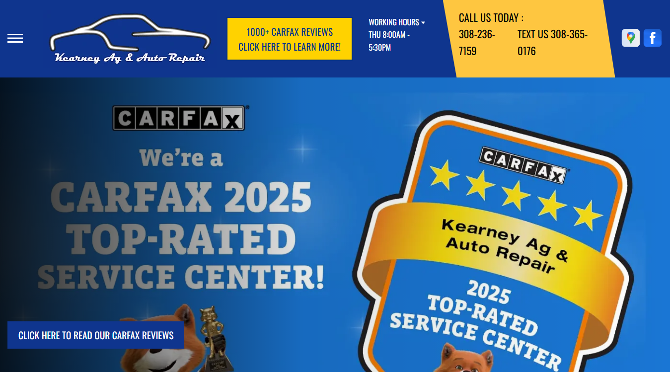 Screenshot of Kearney Ag & Auto Repair