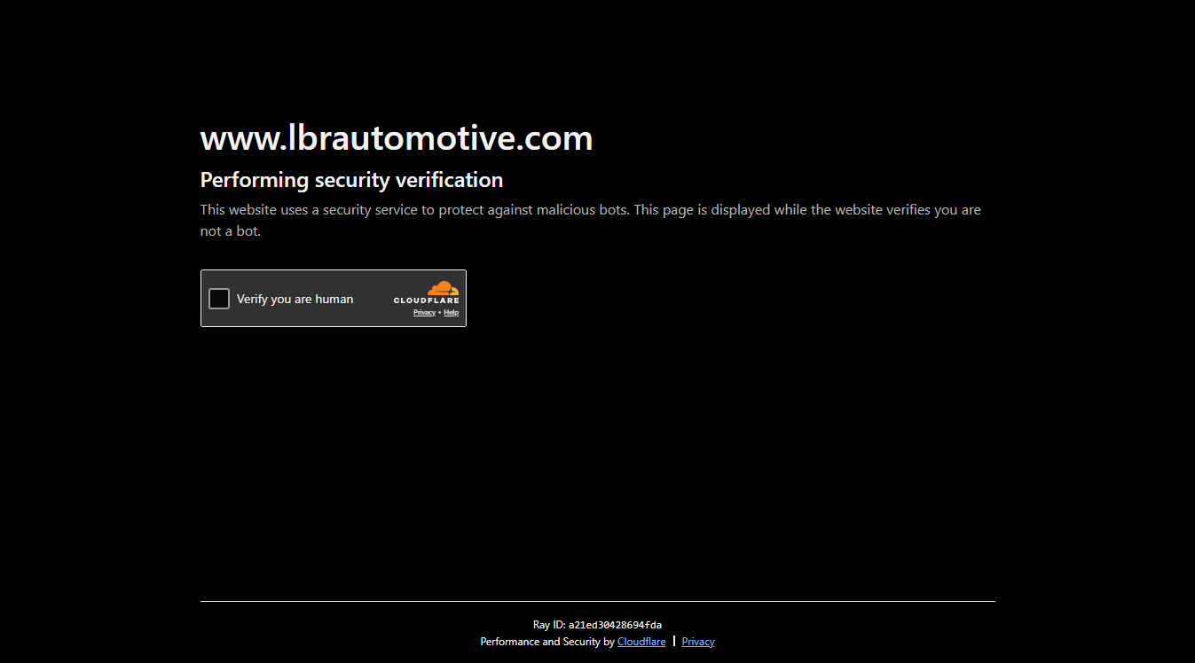Website screenshot for LBR Auto Repair