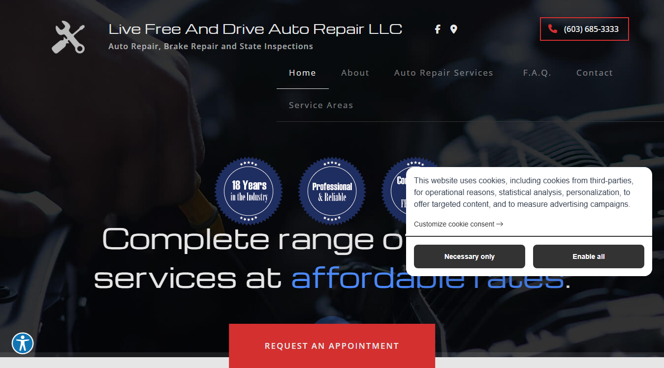 Screenshot of Live Free And Drive Auto Repair LLC