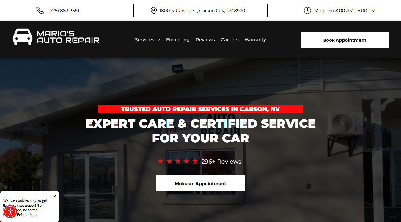 Screenshot of Mario's Auto Repair