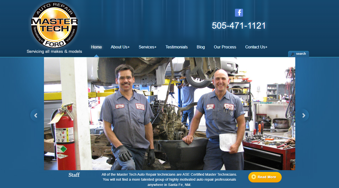 Screenshot of Master Tech Auto Repair