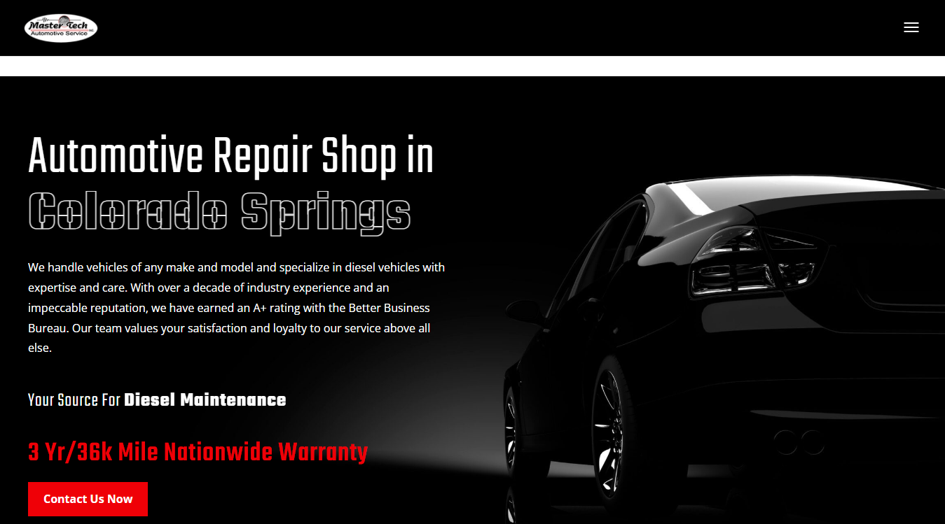 Screenshot of Master Tech Automotive Service Inc