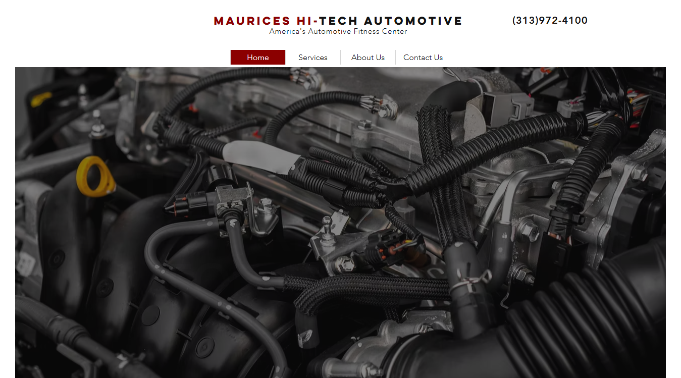 Website screenshot for Maurice's Hi-Tech Automotive Services