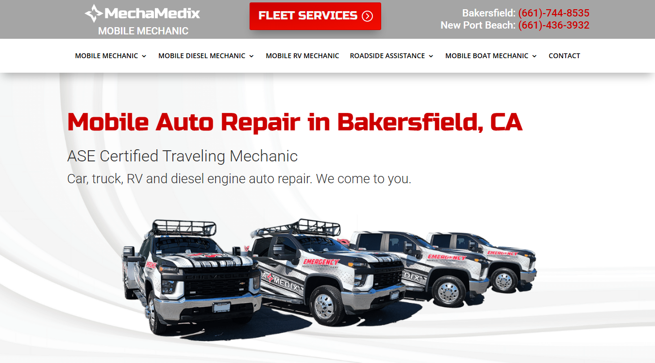 Screenshot of MechaMedix Mobile Mechanic & RV Repair