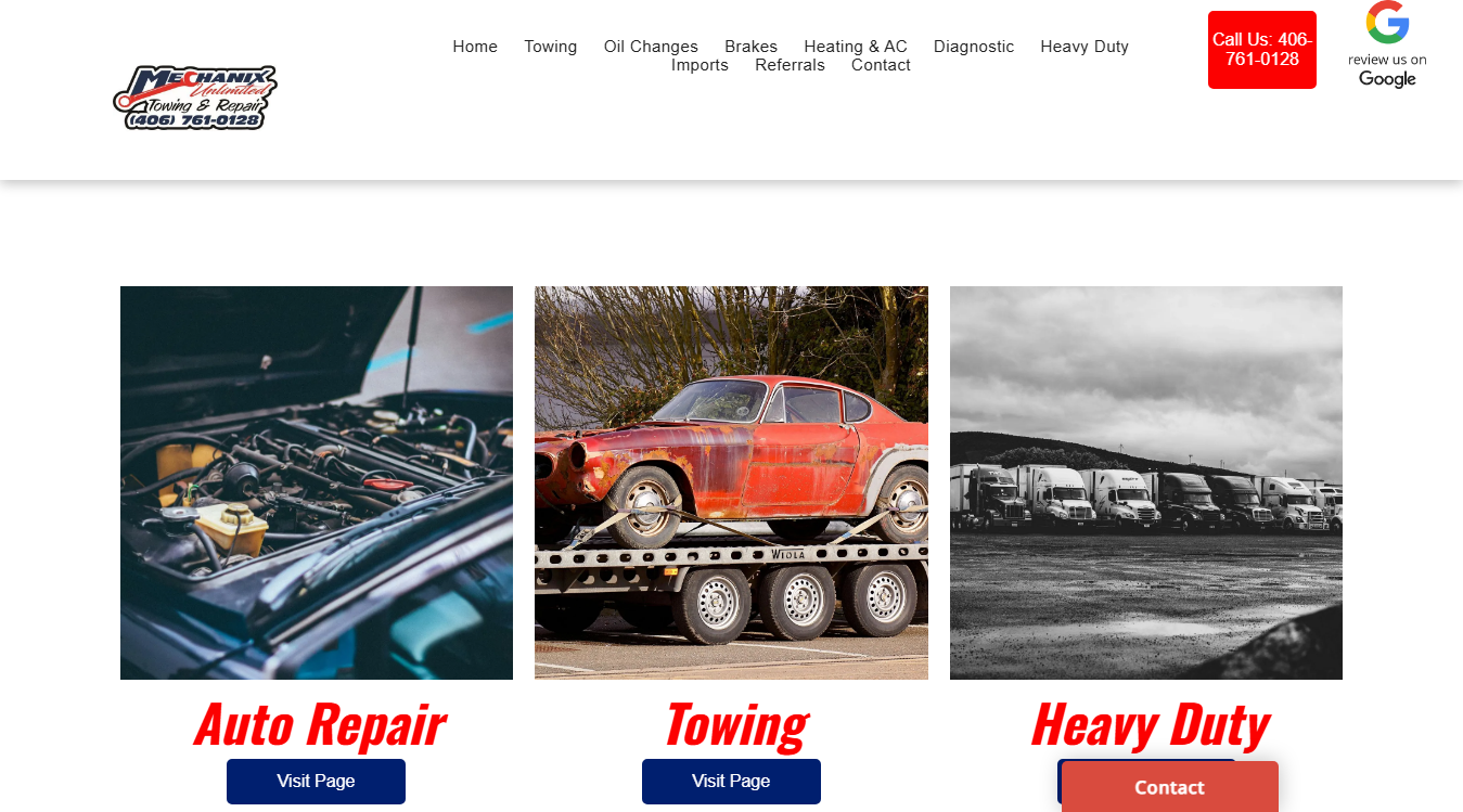 Screenshot of Mechanix Unlimited Inc.