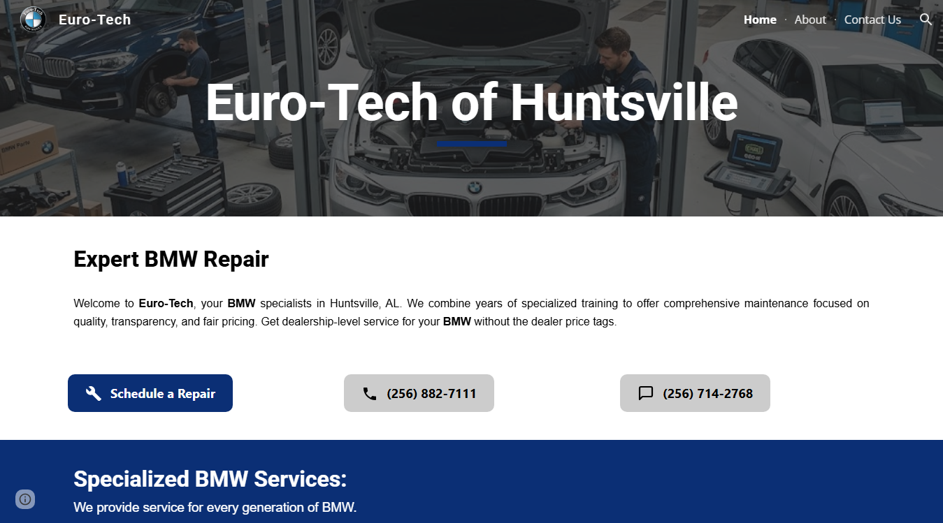 Website screenshot for Mendoza Mobile Mechanic 24/7