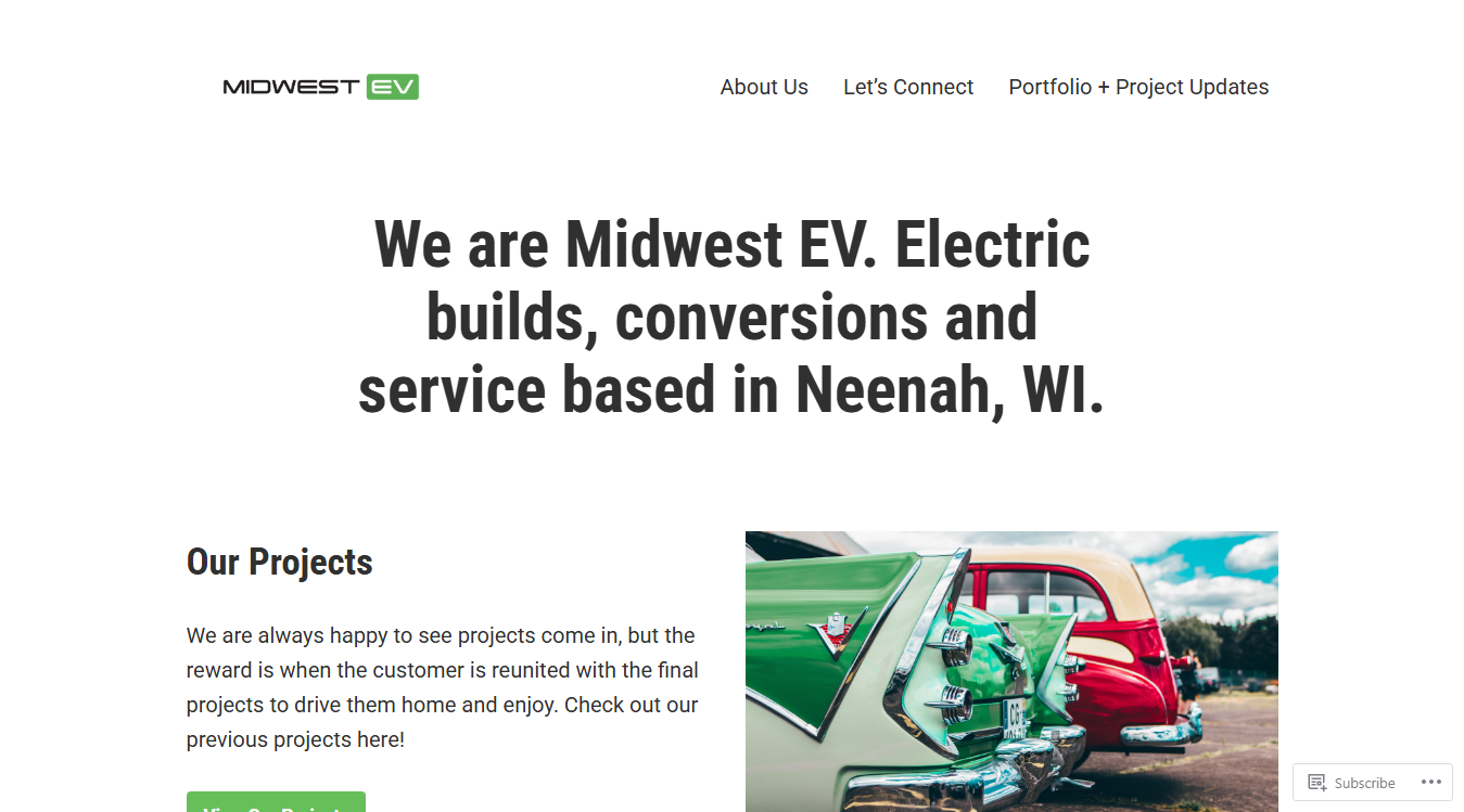 Screenshot of Midwest EV