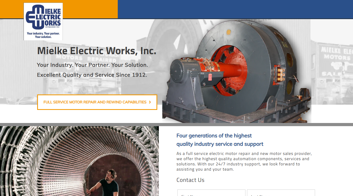 Screenshot of Mielke Electric Works