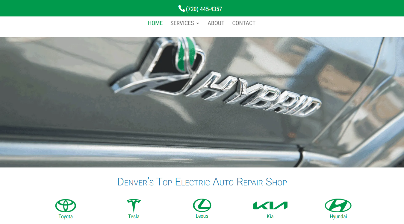Screenshot of Mile Hybrid Automotive