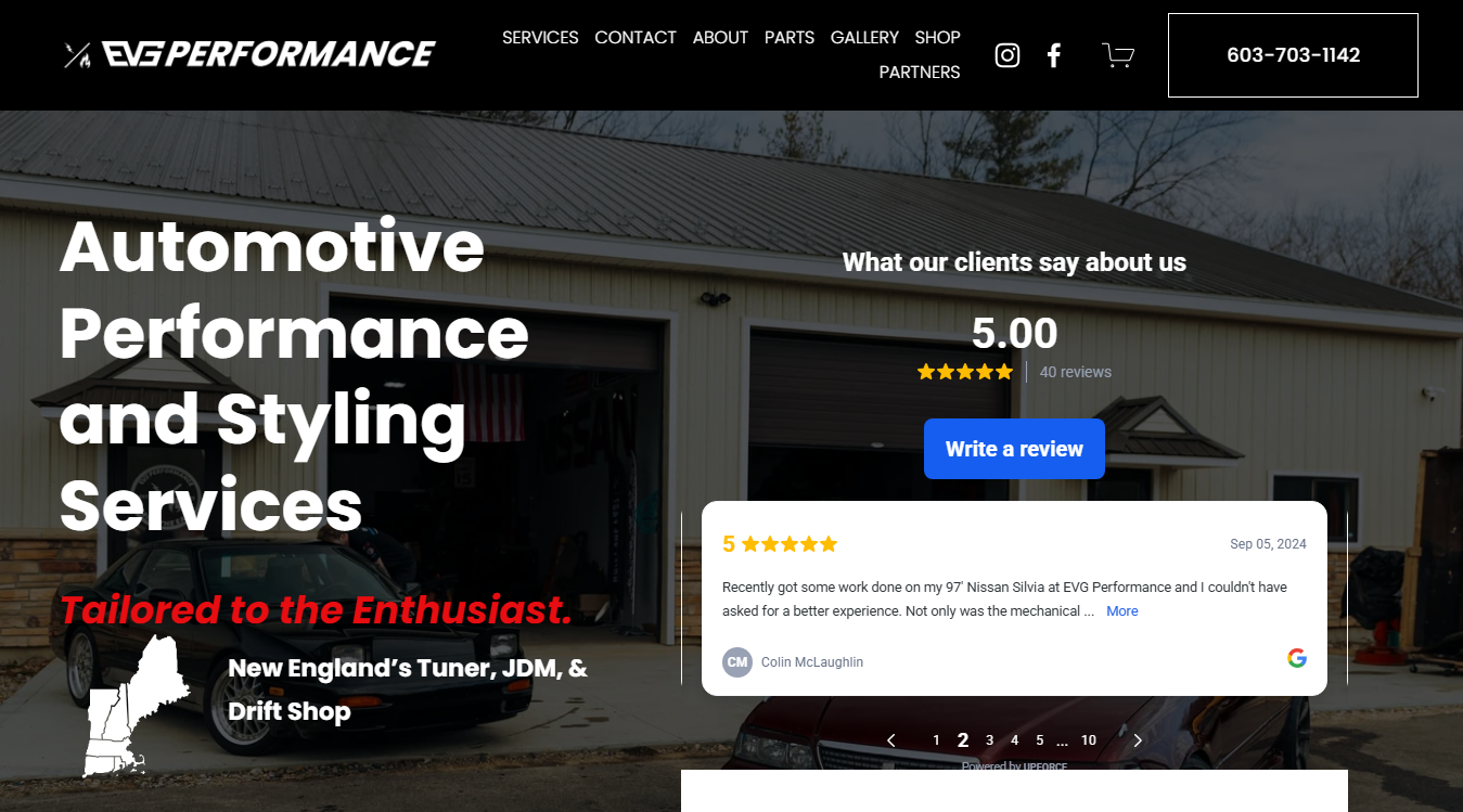 Website screenshot for Mobile Mechanic 505
