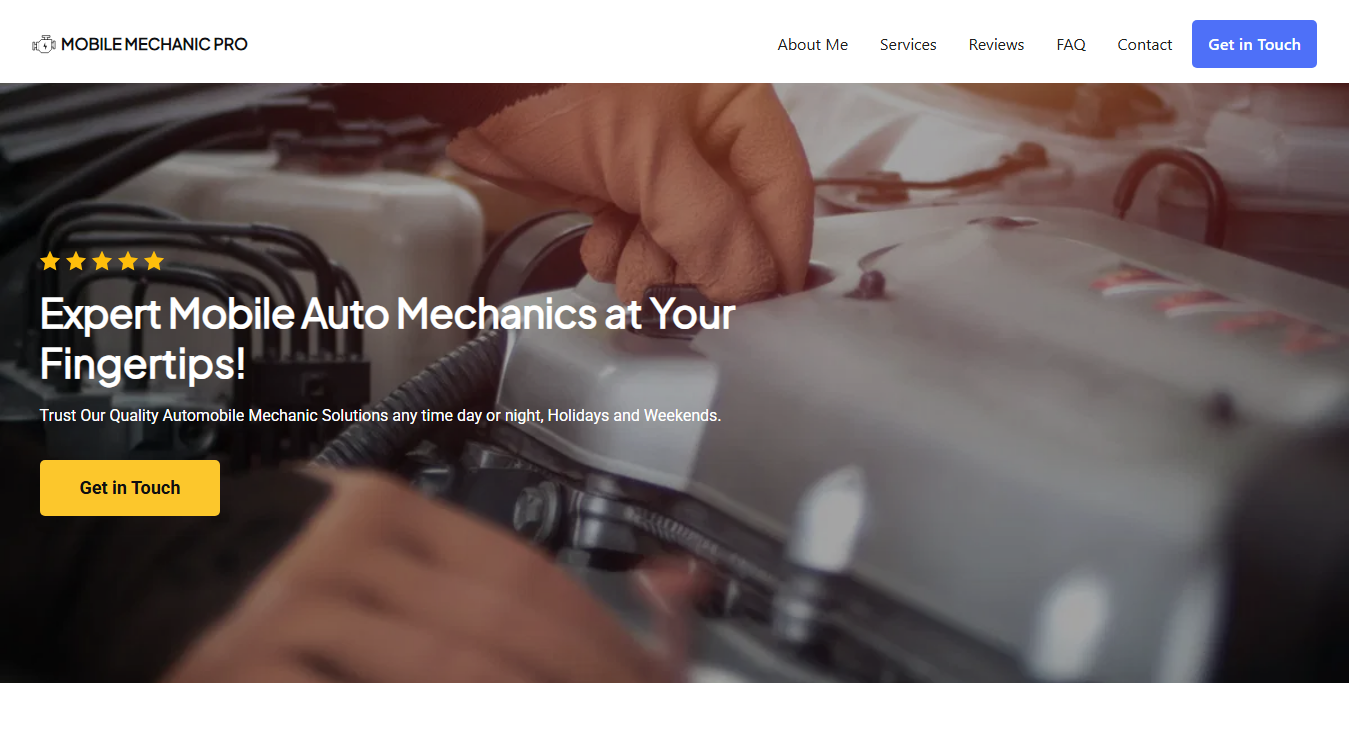 Screenshot of Mobile Mechanic Pro LLC