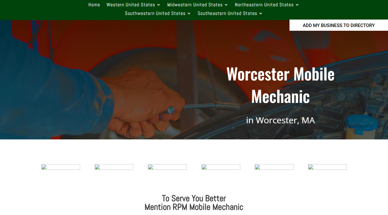 Website screenshot for Mr. Newton Mobile Mechanic