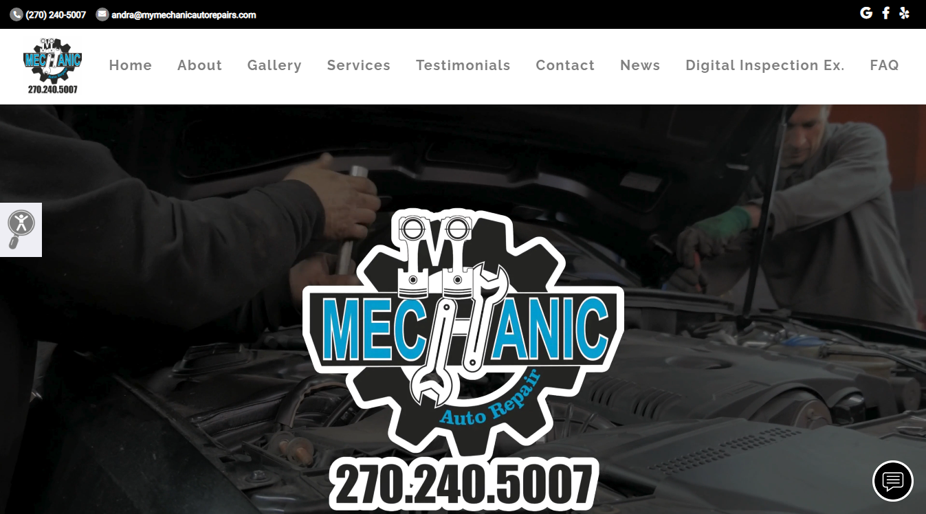 Website screenshot for My Mechanic Auto Repair LLC