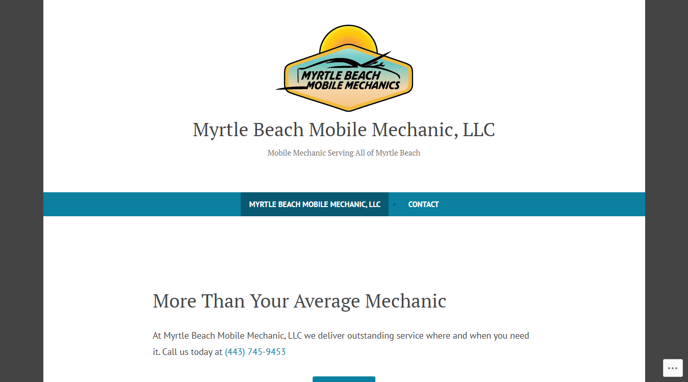 Website screenshot for Myrtle Beach Mobile Mechanics LLC
