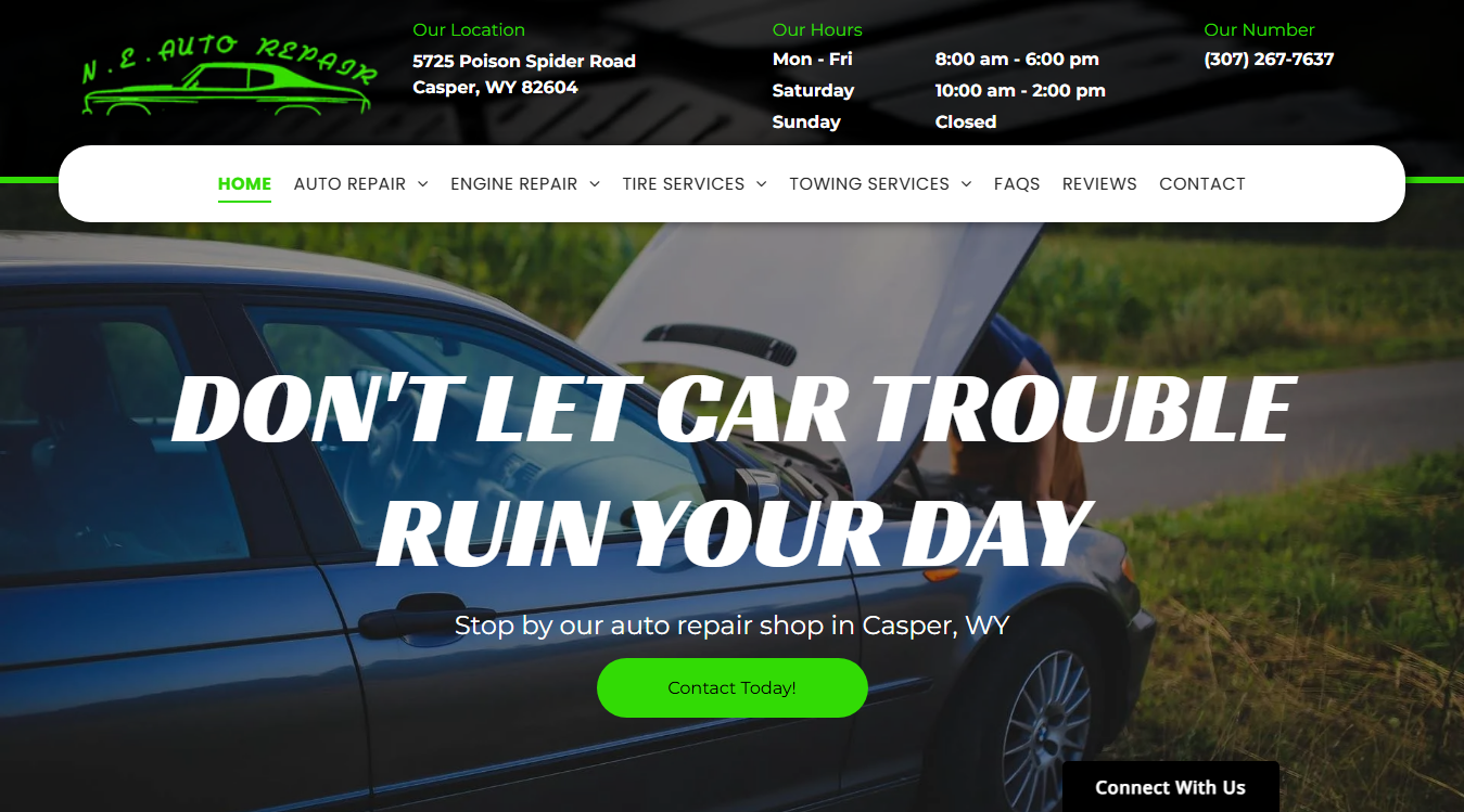 Screenshot of N.E. Auto Repair