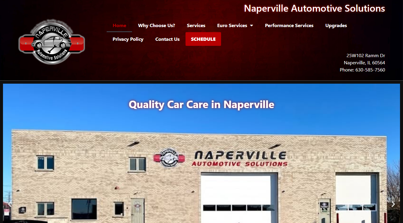 Screenshot of Naperville Automotive Solutions