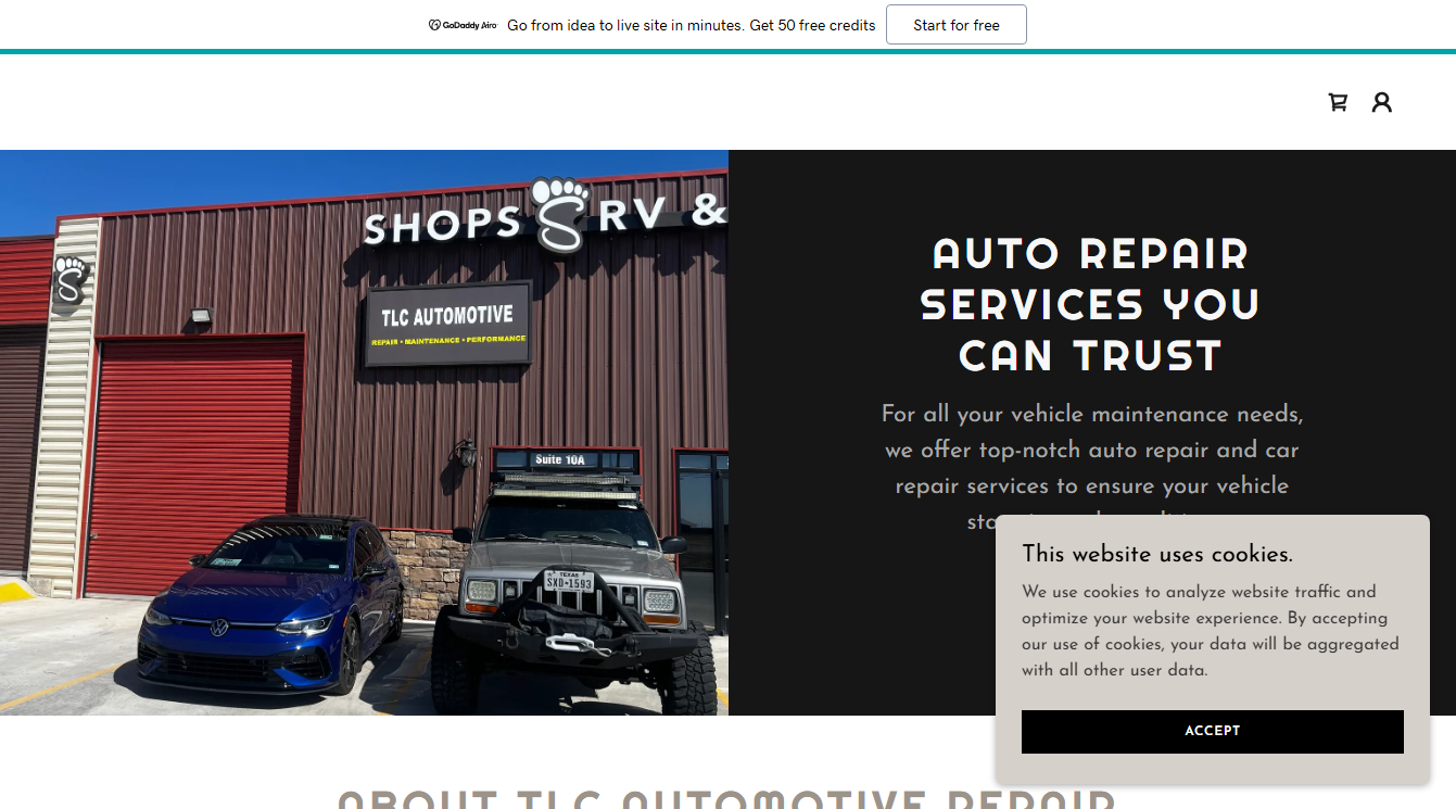 Screenshot of New Age Automotive