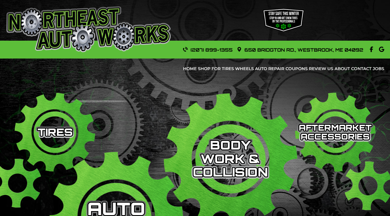 Website screenshot for Northeast AutoWorks