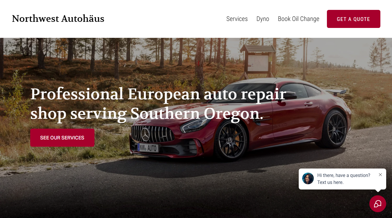 Website screenshot for Northwest Autohäus