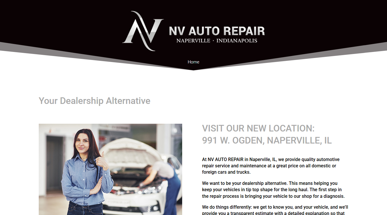 Screenshot of NV Auto Repair
