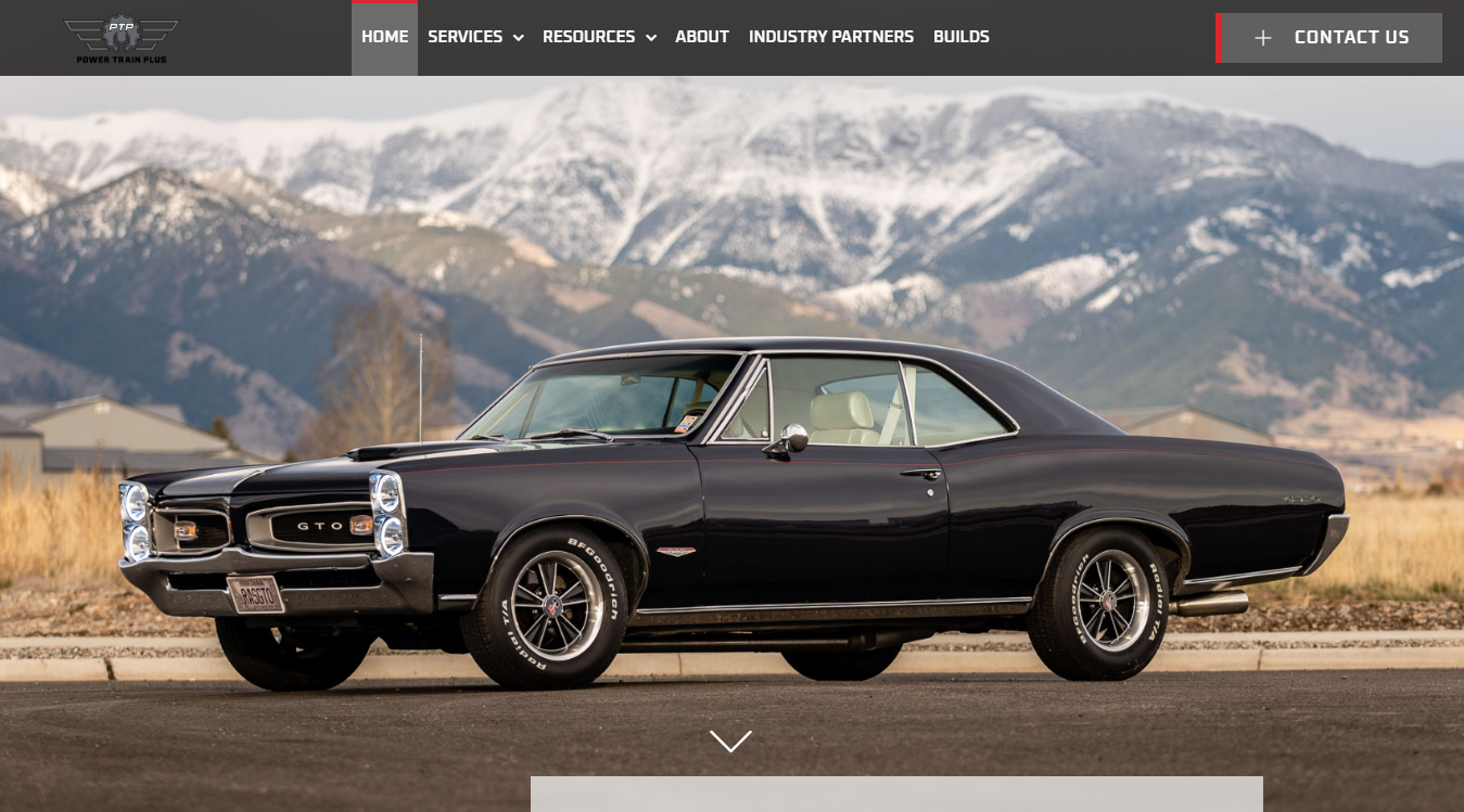 Website screenshot for Power Train Plus